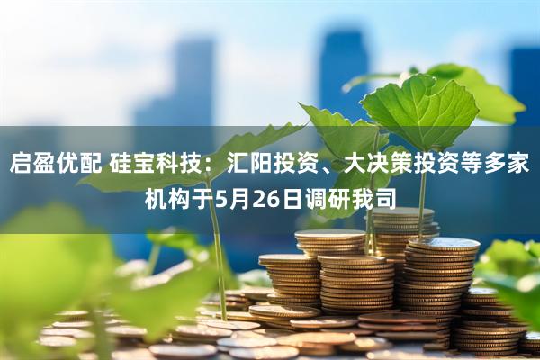 启盈优配 硅宝科技：汇阳投资、大决策投资等多家机构于5月26日调研我司