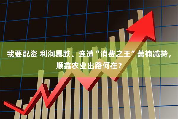 我要配资 利润暴跌、连遭“消费之王”萧楠减持，顺鑫农业出路何在？