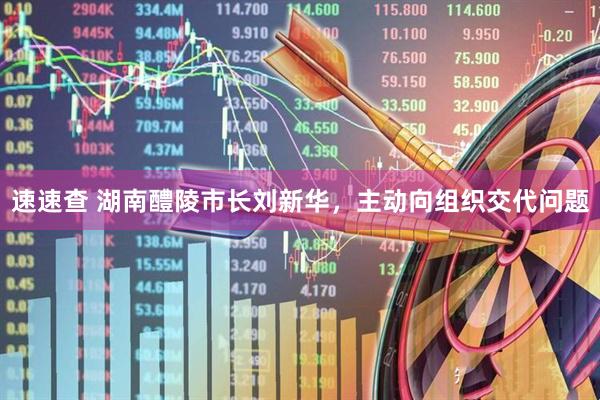速速查 湖南醴陵市长刘新华，主动向组织交代问题