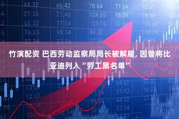 竹演配资 巴西劳动监察局局长被解雇, 因曾将比亚迪列入“劳工黑名单”